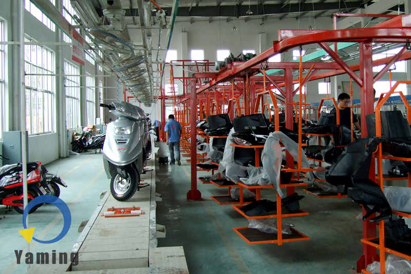 Electric scooter assembly line